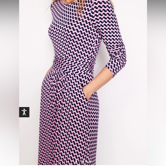 NEW Boden | Amelie Long Sleeve Dress | Sherbert Terrace Swirl | 8R | NWT - Picture 1 of 16
